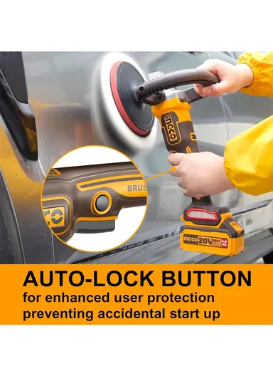 180mm Cordless Rotary Polisher Car Polisher with 4.0Ah Battery &amp; Charger APLI20181