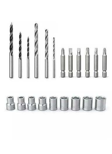 21V Cordless Rechargeable Power Drill with LED Light, 2 Speeds, 3 Drill Modes &amp; 1 Battery HEK-P1015-1