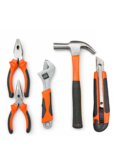 50Pcs Ultimate 21V Power Drill &amp; Hand Tool Combo Set with Hacksaw, Hammer &amp; Wrench HEK-P1015-7