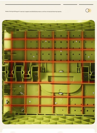 Heavy-Duty Non-Slip Folding Stool, Portable Secure Stepping Aid for Bathroom &amp; Kitchen 6204 (L36 x W30 x H44)cm - Light Green