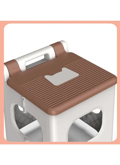 Non Slip Foldable Step Table Stool for Kids, Toddlers, Teens, Adults, Old Age, Bathroom &amp; Bedroom Convenient Usage Quick-Fold Plastic Step Stool - Blue