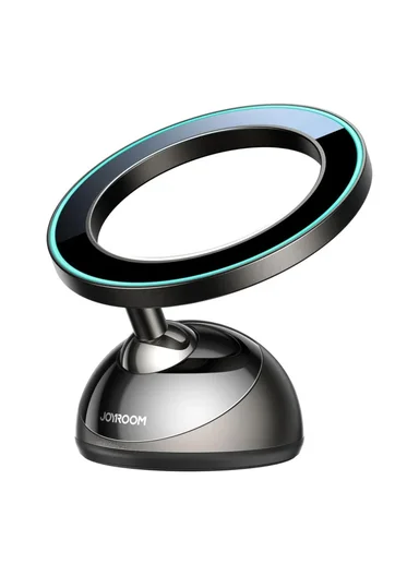 360° Rotating Car Dashboard Dundun Full Metal Magnetic Suction Bracket Holder &amp; Wireless Charging JR-ZS357 - Black