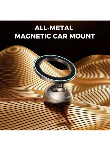 360° Rotating Car Dashboard Dundun Full Metal Magnetic Suction Bracket Holder &amp; Wireless Charging JR-ZS357 - Black