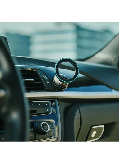 360° Rotating Car Dashboard Dundun Full Metal Magnetic Suction Bracket Holder &amp; Wireless Charging JR-ZS357 - Black