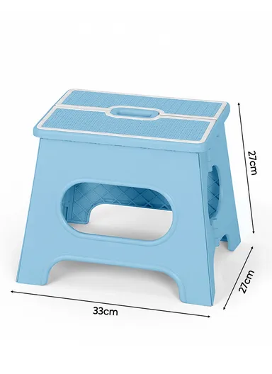 Versatile Step-Up Stool for Toddlers, Kids &amp; Adults, Multi-Purpose Use in Bedroom &amp; Bath (L33 x W27 x H27)cm - Blue