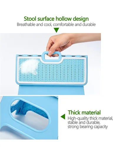 Versatile Step-Up Stool for Toddlers, Kids &amp; Adults, Multi-Purpose Use in Bedroom &amp; Bath (L33 x W27 x H27)cm - Blue