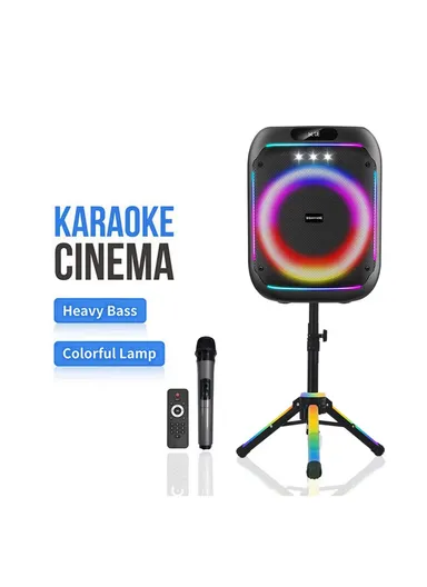 8" Portable Bluetooth Speaker with Microphone, Remote &amp; Long Battery Life – WGY-868