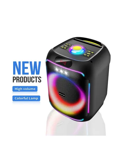 8" Portable Bluetooth Speaker with Microphone, Remote &amp; Long Battery Life – WGY-868