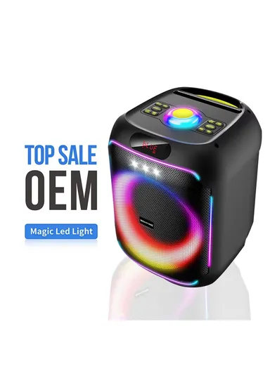 8" Portable Bluetooth Speaker with Microphone, Remote &amp; Long Battery Life – WGY-868