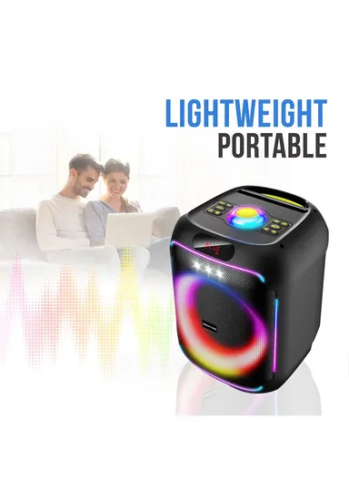 8" Portable Bluetooth Speaker with Microphone, Remote &amp; Long Battery Life – WGY-868