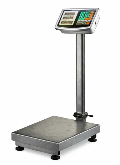 100Kg TCS Series Rechargeable Electronic Platform Scale, Folding Digital Weight Scale with LED Display &amp; Waterproof Power Switch 151-5 - Black