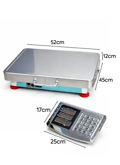 300Kg Heavy-Duty Wireless Digital Platform Scale with Rechargeable LED Display &amp; Stainless Steel Base 151-15