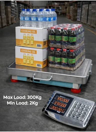 300Kg Heavy-Duty Wireless Digital Platform Scale with Rechargeable LED Display &amp; Stainless Steel Base 151-15