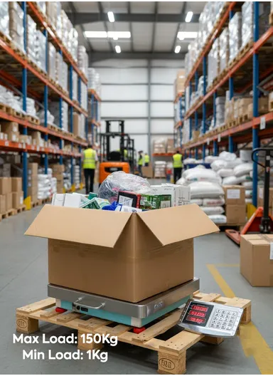 150Kg Heavy-Duty Wireless Digital Platform Scale with Rechargeable LED Display &amp; Stainless Steel Base 151-14