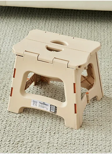 Folding Step Stool with Carry Handle, Space-Saving Design, Non-Slip Surface for Home, Kitchen &amp; Bathroom (L27 × W24 × H27)cm – Blue