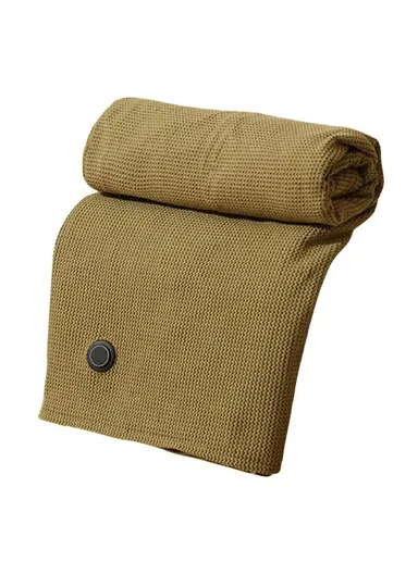 150 x 80cm USB Heated Zipper Poncho for Single Person Heating Shawl Home Office Nap Electirc Warming Blanket - Green