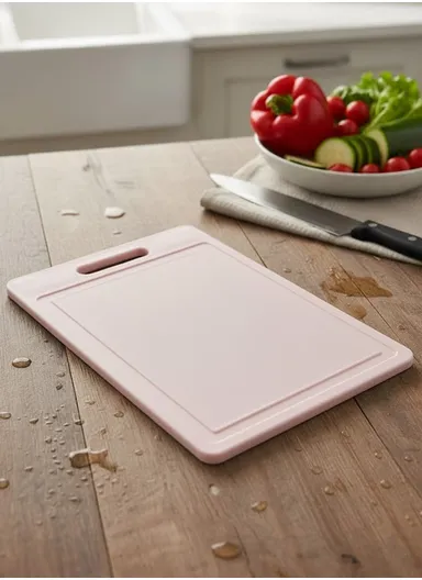 Multi-Function BPA-Free PP Cutting Board – 8mm Thick, Reversible Chopping Board for Fruits, Vegetables &amp; Meat, Anti-Cross Contamination Design - Pink