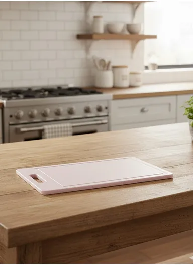 Multi-Function BPA-Free PP Cutting Board – 8mm Thick, Reversible Chopping Board for Fruits, Vegetables &amp; Meat, Anti-Cross Contamination Design - Pink