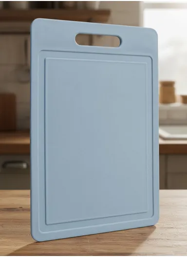Multi-Function BPA-Free PP Cutting Board – 8mm Thick, Reversible Chopping Board for Fruits, Vegetables &amp; Meat, Anti-Cross Contamination Design - Baby Blue