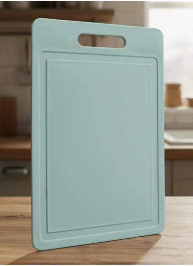 Multi-Function BPA-Free PP Cutting Board – 8mm Thick, Reversible Chopping Board for Fruits, Vegetables &amp; Meat, Anti-Cross Contamination Design - Cyan