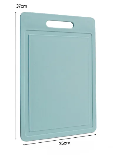 Multi-Function BPA-Free PP Cutting Board – 8mm Thick, Reversible Chopping Board for Fruits, Vegetables &amp; Meat, Anti-Cross Contamination Design - Cyan