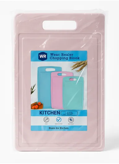 Multi-Function BPA-Free PP Cutting Board – 8mm Thick, Reversible Chopping Board for Fruits, Vegetables &amp; Meat, Anti-Cross Contamination Design - Cyan