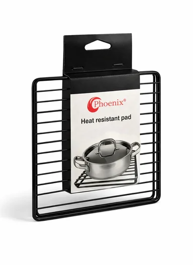 20cm Heat Resistant Squared Pad - Black