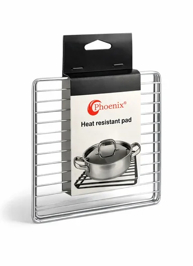 23.5cm Heat Resistant Squared Pad - Stainless