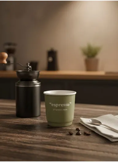 4Pcs 90ml Ceramic Matte Finish Mini Coffee Shot Cup Set, Heat-Resistant, Dishwasher Safe, Modern Minimalist Design