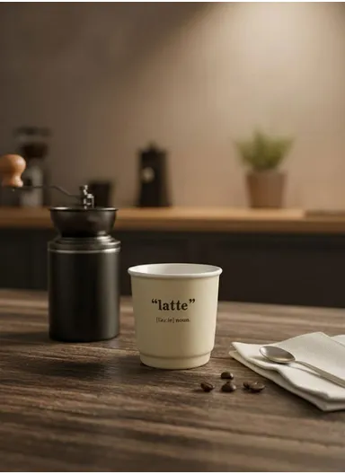 4Pcs 90ml Ceramic Matte Finish Mini Coffee Shot Cup Set, Heat-Resistant, Dishwasher Safe, Modern Minimalist Design