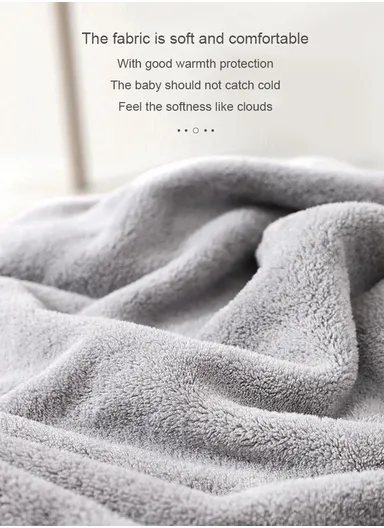 Soft Rabbit Style Baby Hooded Bath Towel, Ultra-Absorbent &amp; Warm Baby Bath Blanket (L77 × W104)cm - White