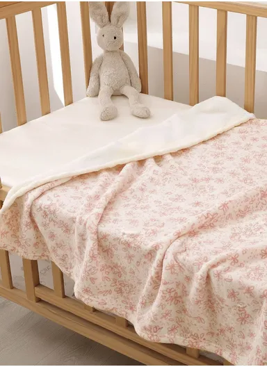 Cozy Baby Blanket ,Ultra-Soft Polyester Cotton Blend, Gentle on Sensitive Skin, Lightweight &amp; Breathable (L100 x W75)cm 