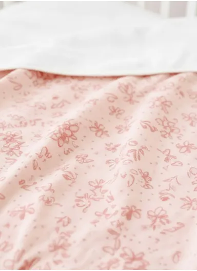 Cozy Baby Blanket ,Ultra-Soft Polyester Cotton Blend, Gentle on Sensitive Skin, Lightweight &amp; Breathable (L100 x W75)cm 