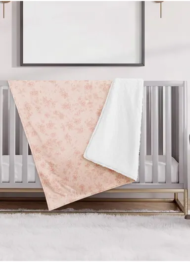 Cozy Baby Blanket ,Ultra-Soft Polyester Cotton Blend, Gentle on Sensitive Skin, Lightweight &amp; Breathable (L100 x W75)cm 