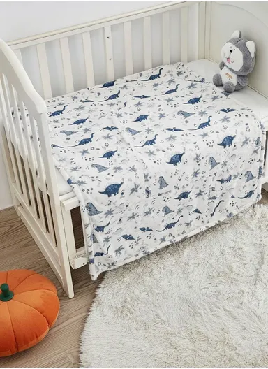 Cozy Baby Blanket ,Ultra-Soft Polyester Cotton Blend, Gentle on Sensitive Skin, Lightweight &amp; Breathable (L100 x W75)cm