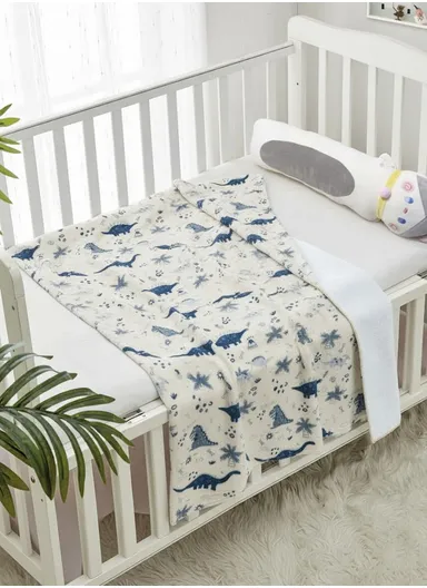 Cozy Baby Blanket ,Ultra-Soft Polyester Cotton Blend, Gentle on Sensitive Skin, Lightweight &amp; Breathable (L100 x W75)cm 