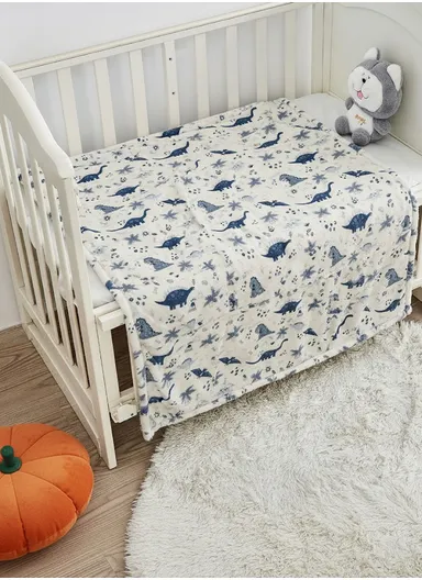 Cozy Baby Blanket ,Ultra-Soft Polyester Cotton Blend, Gentle on Sensitive Skin, Lightweight &amp; Breathable (L100 x W75)cm 