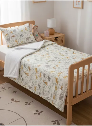 Cozy Baby Blanket ,Ultra-Soft Polyester Cotton Blend, Gentle on Sensitive Skin, Lightweight &amp; Breathable (L100 x W75)cm 