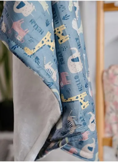 Cozy Baby Blanket ,Ultra-Soft Polyester Cotton Blend, Gentle on Sensitive Skin, Lightweight &amp; Breathable (L100 x W75)cm