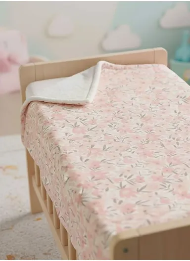 Cozy Baby Blanket ,Ultra-Soft Polyester Cotton Blend, Gentle on Sensitive Skin, Lightweight &amp; Breathable (L100 x W75)cm