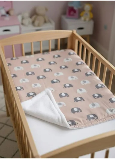 Cozy Baby Blanket ,Ultra-Soft Polyester Cotton Blend, Gentle on Sensitive Skin, Lightweight &amp; Breathable (L100 x W75)cm