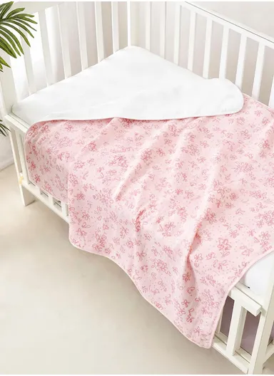 Cozy Baby Blanket ,Ultra-Soft Polyester Cotton Blend, Gentle on Sensitive Skin, Lightweight &amp; Breathable (L100 x W75)cm