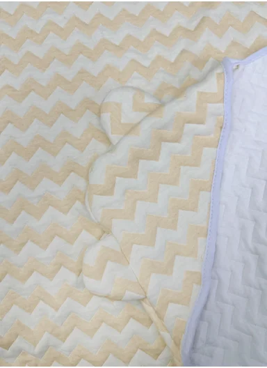 100% Cotton Baby Bath Towel, Soft &amp; Absorbent Fabric, Gentle on Skin, Durable &amp; Quick Drying Hooded Towel with Cute Ears (L75 x W75)cm - Peach Zig-Zag