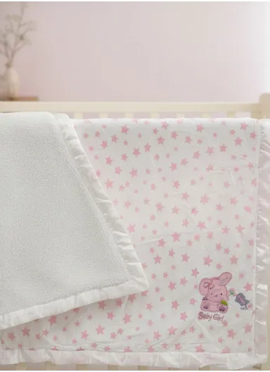 Winter Baby Blanket, Baby Swaddle Wrap Flannel Fleece Warm Quilt for Newborn Bedding &amp; Soft Baby Stroller