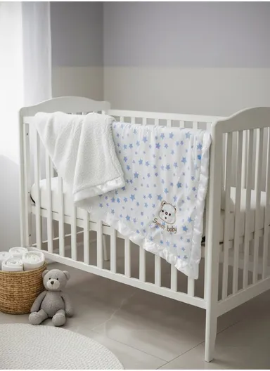 Winter Baby Blanket, Baby Swaddle Wrap Flannel Fleece Warm Quilt for Newborn Bedding &amp; Soft Baby Stroller