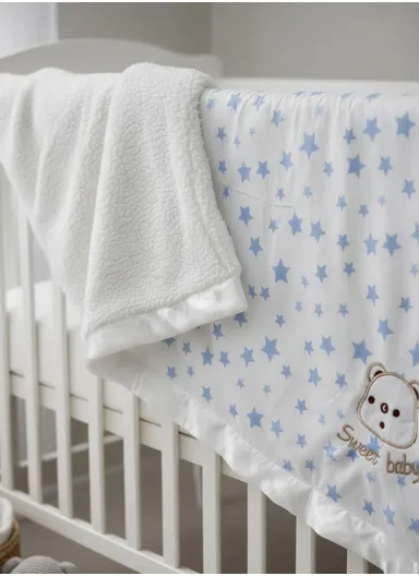 Winter Baby Blanket, Baby Swaddle Wrap Flannel Fleece Warm Quilt for Newborn Bedding &amp; Soft Baby Stroller