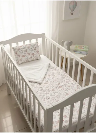 Baby Blanket and Pillow Set Soft, Natural, Breathable, and Gentle on Sensitive Skin for Healthy Sleep