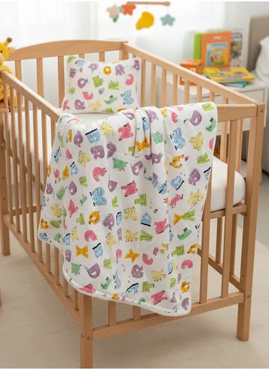 Baby Blanket and Pillow Set Soft, Natural, Breathable, and Gentle on Sensitive Skin for Healthy Sleep
