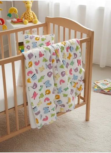 Baby Blanket and Pillow Set Soft, Natural, Breathable, and Gentle on Sensitive Skin for Healthy Sleep