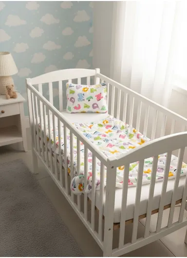 Baby Blanket and Pillow Set Soft, Natural, Breathable, and Gentle on Sensitive Skin for Healthy Sleep